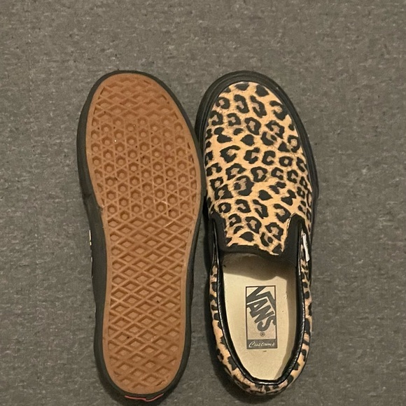 Vans Shoes - Custom made Vans Animal Print Slip-On Sneakers